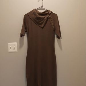 Tan/Brown Calvin Klein Sweater Dress